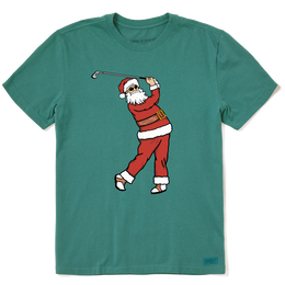 Golfing Santa Short Sleeve Crusher T-Shirt